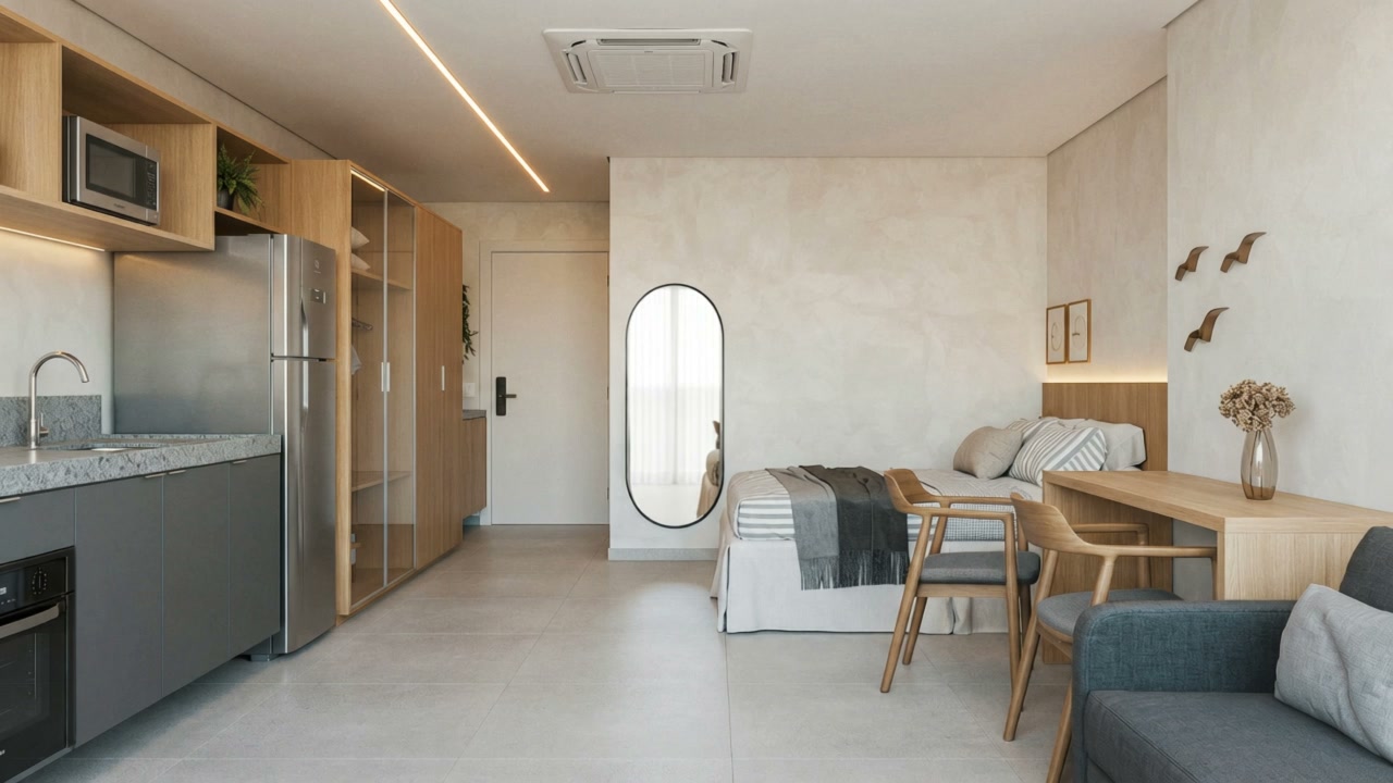 Apartamento Personalizze.co pronto para morar, com iluminação natural